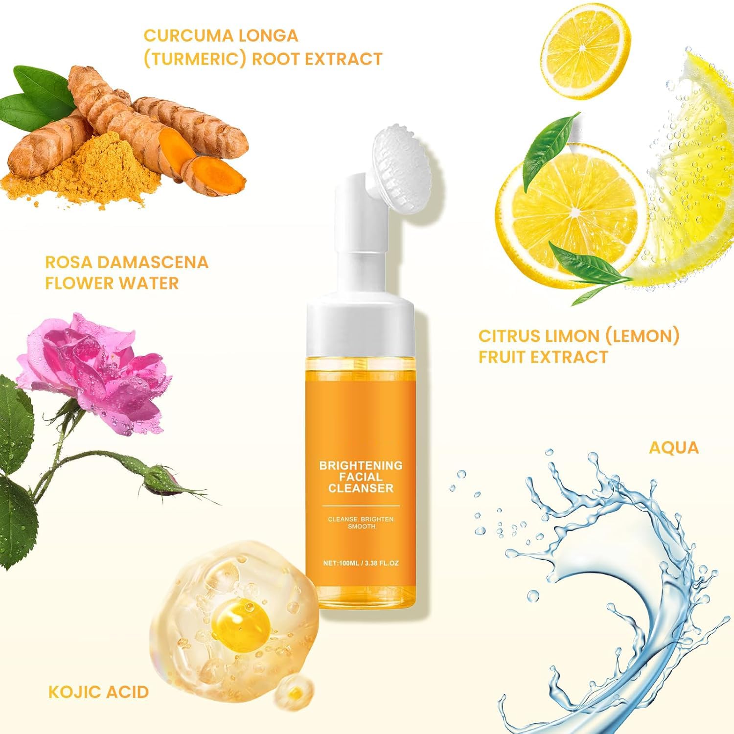 Jaysuing Turmeric Face Wash – Gentle Foaming Cleanser for All Skin Types