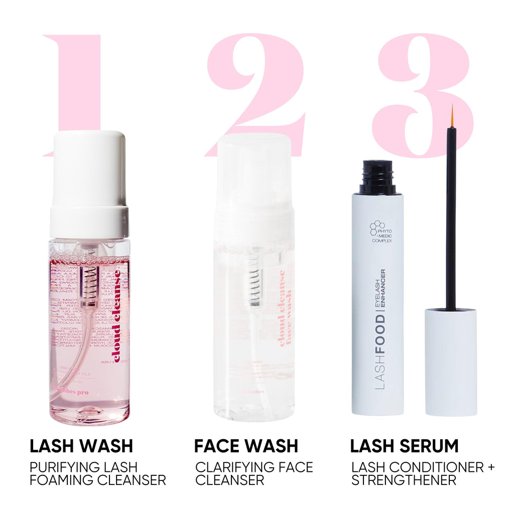 JB LASHES Gentle Eyelash Extension Lash Shampoo with Tea Tree – Aloe, Oil-Free Foaming Cleanser, 5.1 oz / 150 ml