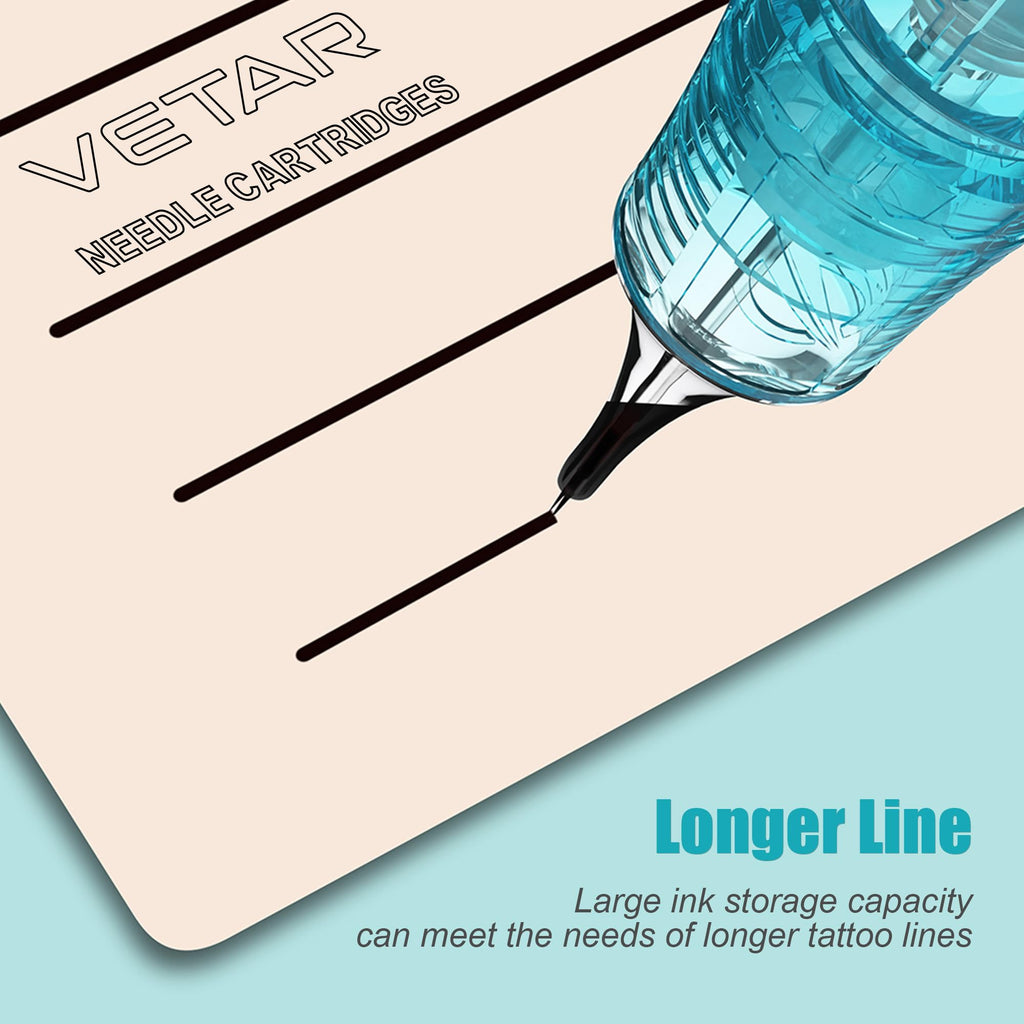 JCONLY Vetar Tattoo Cartridge Needles – 20Pcs #10 Bugpin Curved Magnum 0.30mm 5mm