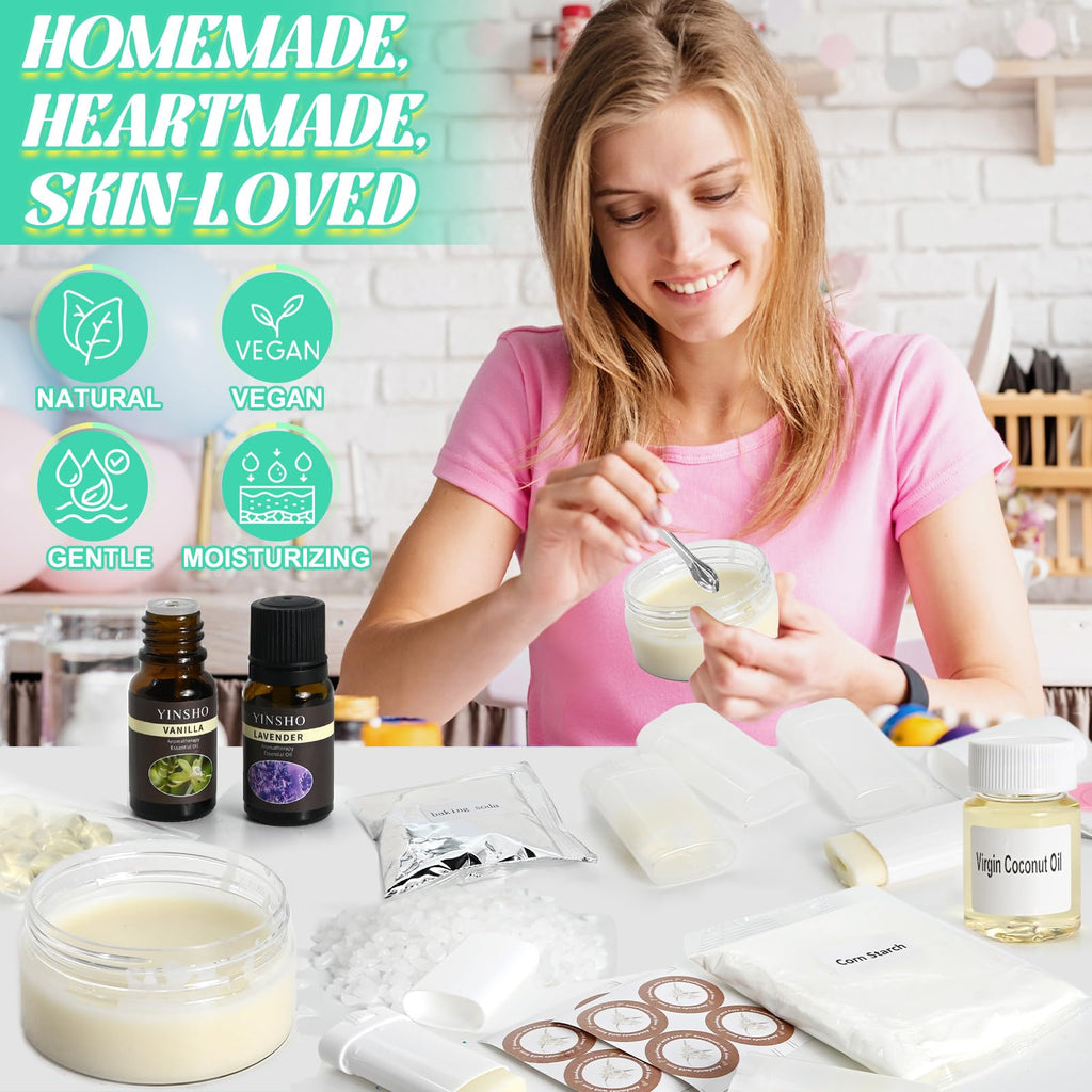 JCOOS Deodorant Making Kit — DIY Aluminum-Free Deodorant for Women and Men | Shea Butter, Coconut Oil