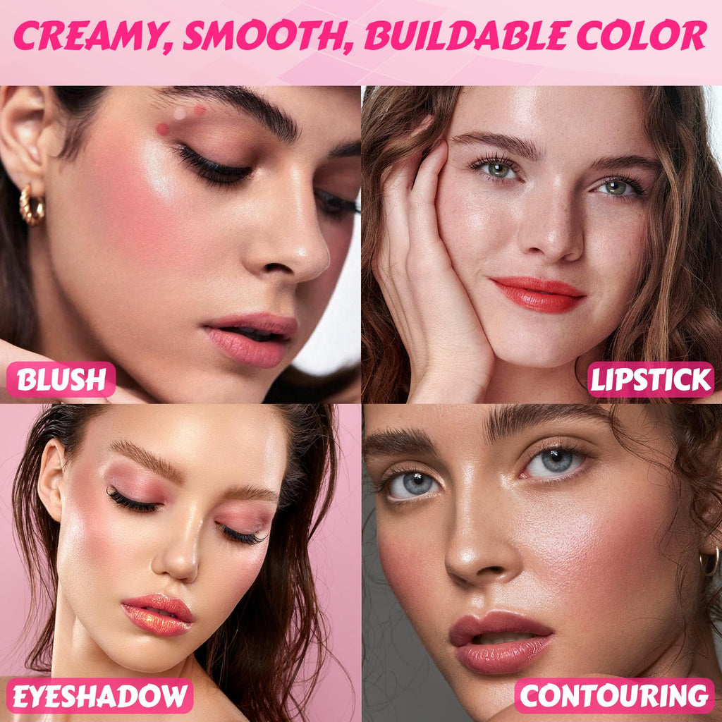 JCOOS DIY Blush Kit – Create Your Own Cream Blush with 8 Pigments