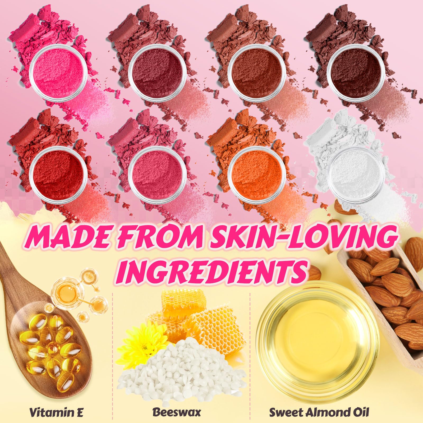 JCOOS DIY Blush Kit – Create Your Own Cream Blush with 8 Pigments
