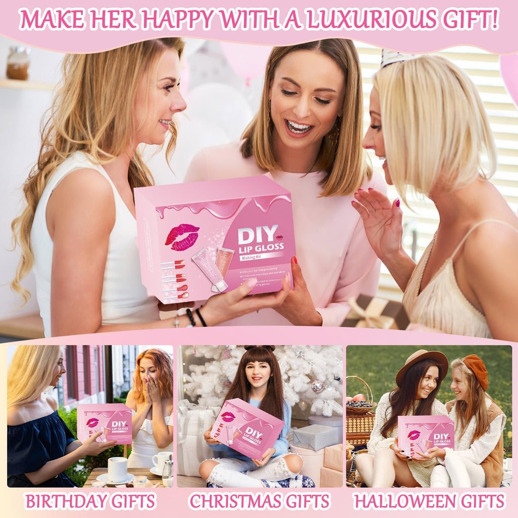 Jcoos Lip Gloss Making Kit - DIY Lip Gloss for Beginners, Teens & Women