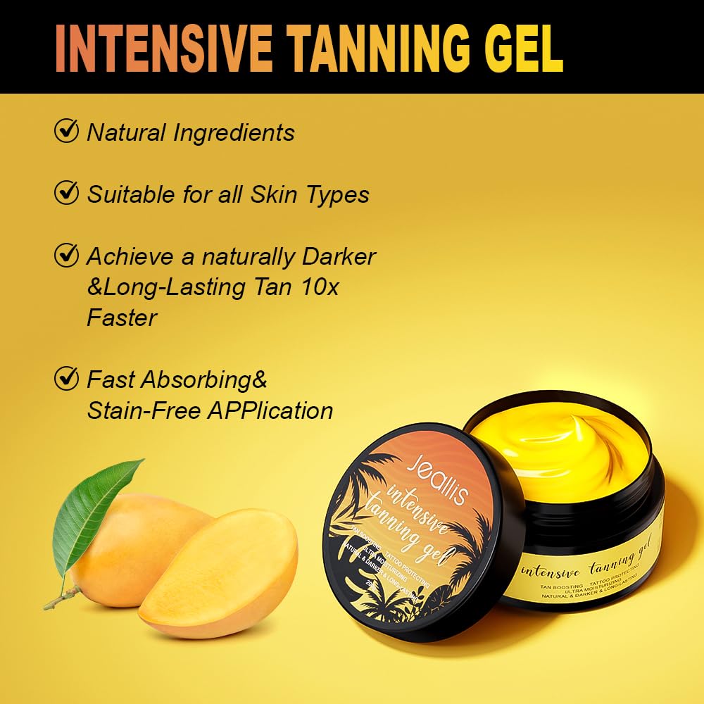 Jeallis Extreme Dark Luxe Gel Mango – Tan Accelerator for Outdoor Sun & Sunbeds