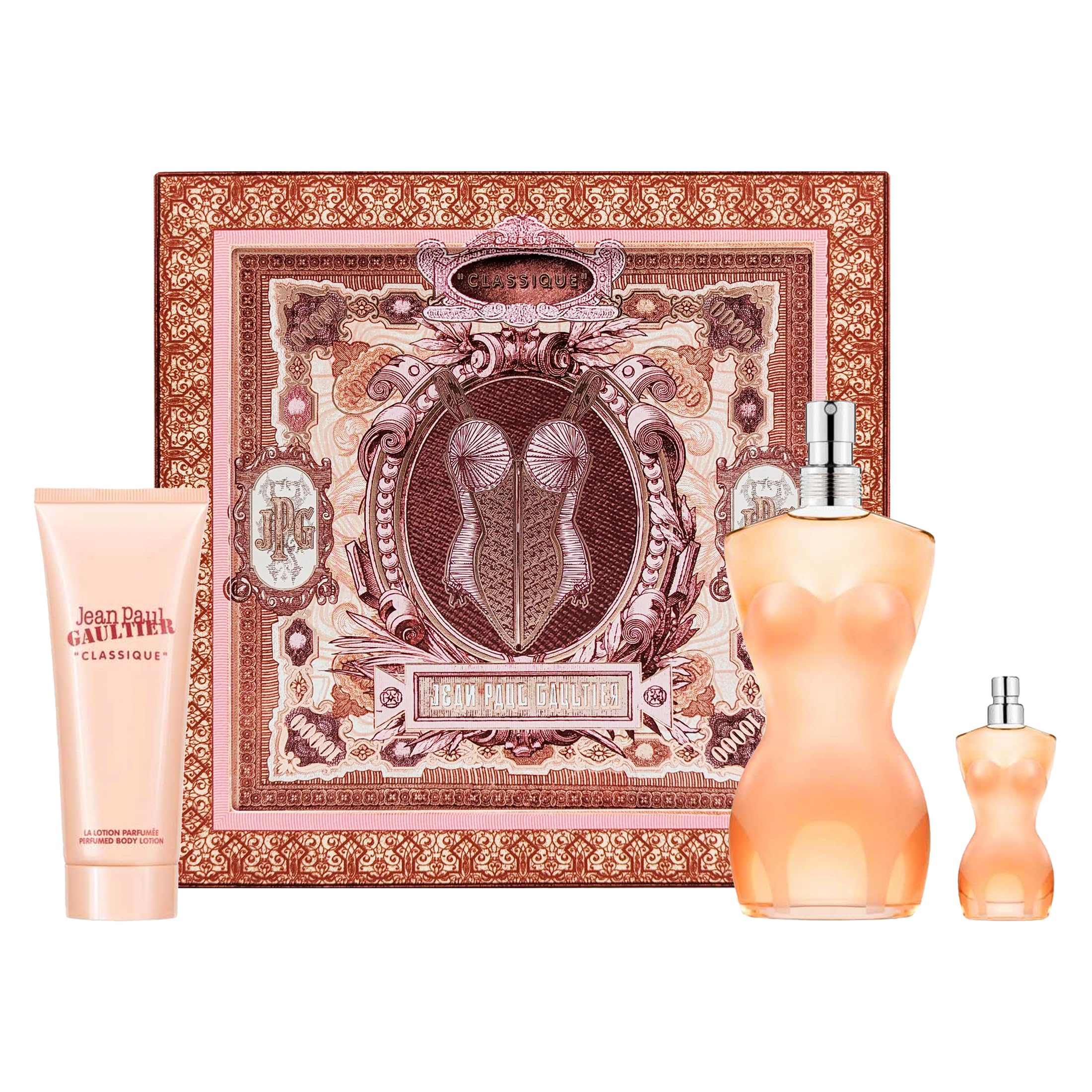 Jean Paul Gaultier Classique 3-Piece Gift Set – EDT, Lotion & Travel EDT