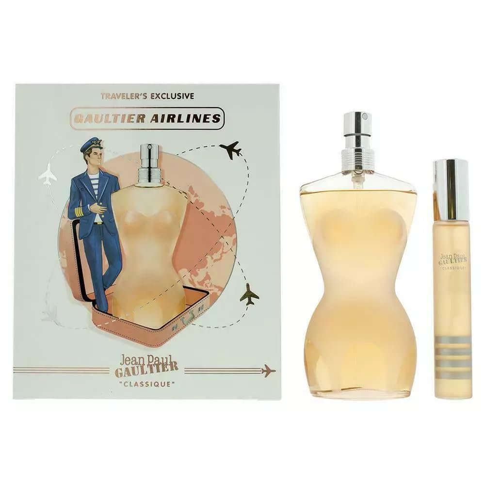 Jean Paul Gaultier Classique 2-Piece EDT Set for Women — 3.4 oz + 0.67 oz