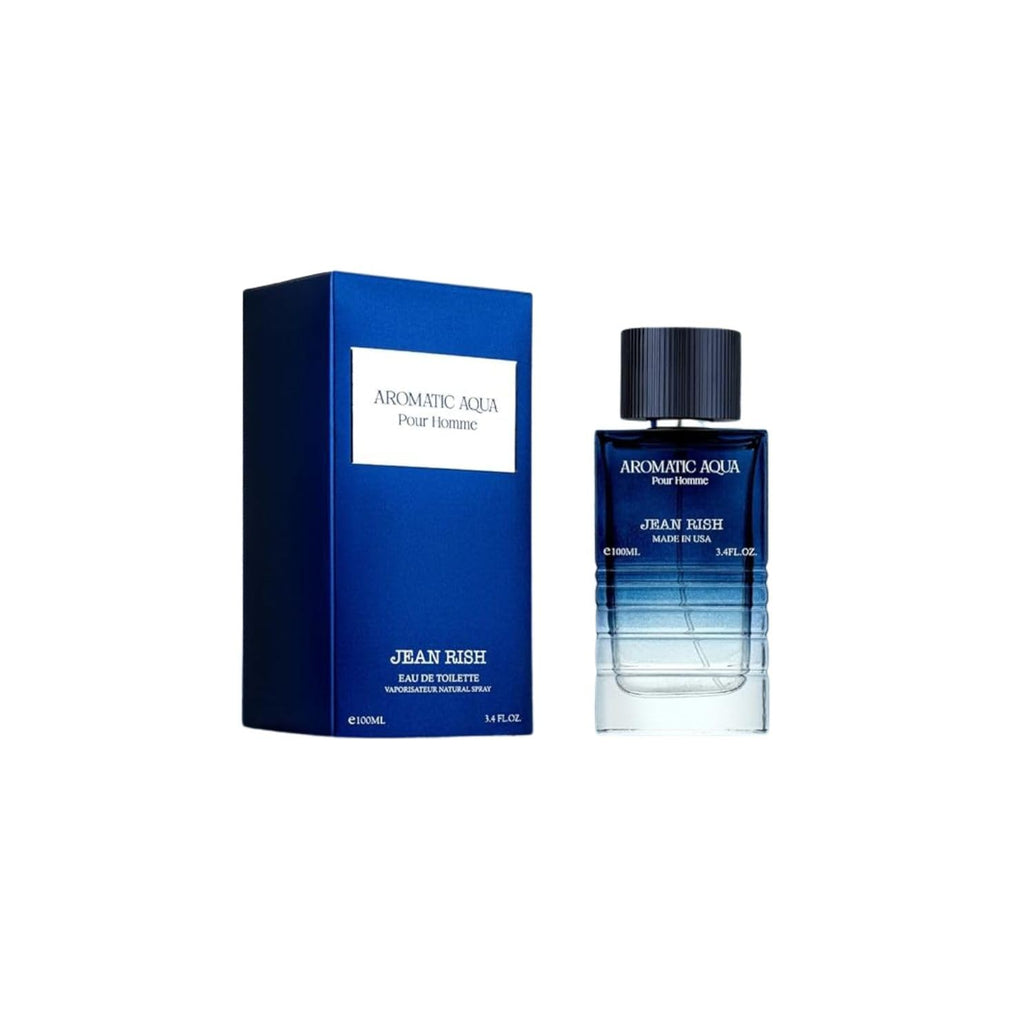 Jean Rish Aromatic Aqua Pour Homme EDP 100ml – Grapefruit, Mint & Ginger | Long-Lasting Luxury, Made in USA