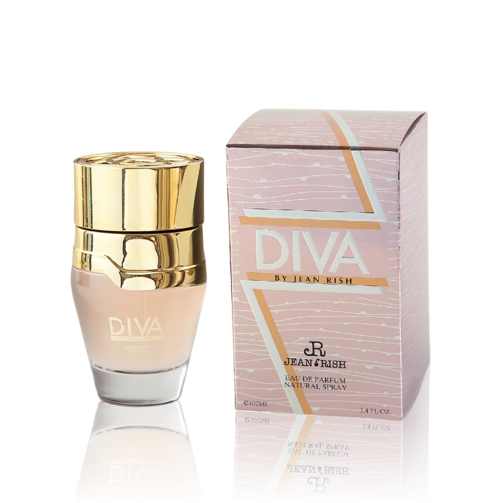 Jean Rish Diva Eau de Parfum for Women – 100ml, Pink Pepper & Rose, Made in USA