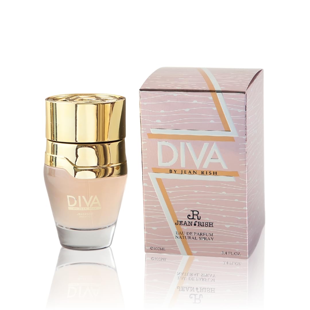 Jean Rish Diva Eau de Parfum for Women – 100ml, Pink Pepper & Rose, Made in USA