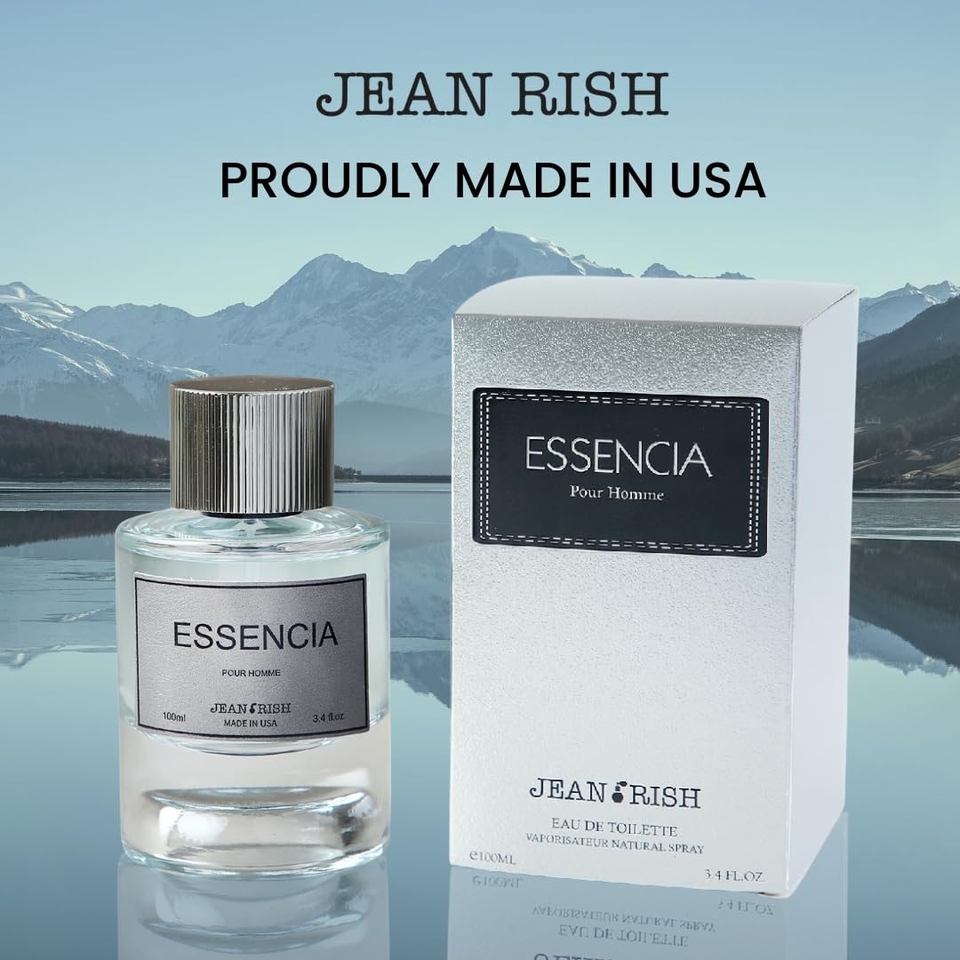 Jean Rish Essencia Eau de Parfum for Men - Mint, Lemon & Vanilla, 100ml