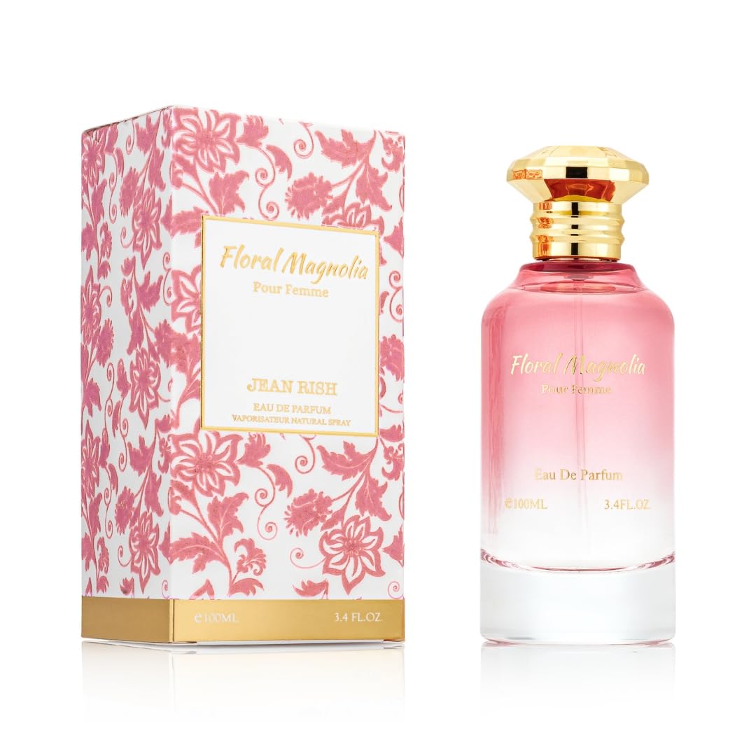 Jean Rish Floral Magnolia Eau De Parfum for Women – Yuzu, Magnolia & Amber, 3.4 oz