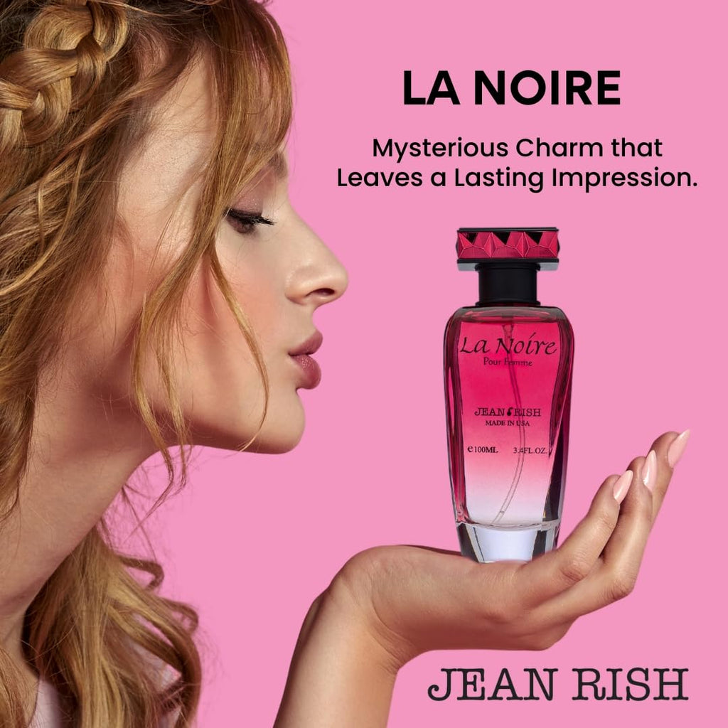 Jean Rish La Noire EDP for Women – Bergamot, Peony & Vanilla | 100ml, Made in USA