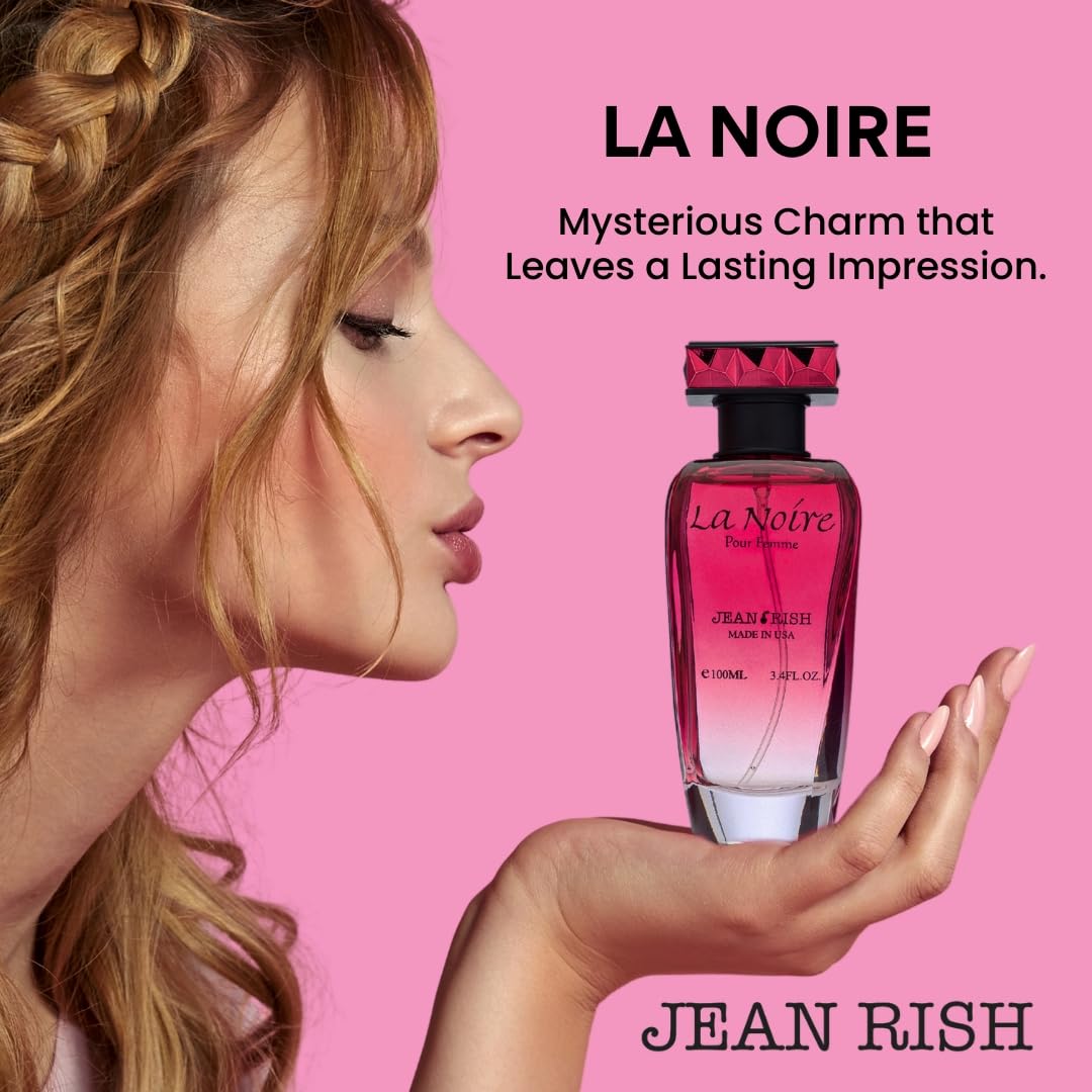 Jean Rish La Noire EDP for Women – Bergamot, Peony & Vanilla | 100ml, Made in USA