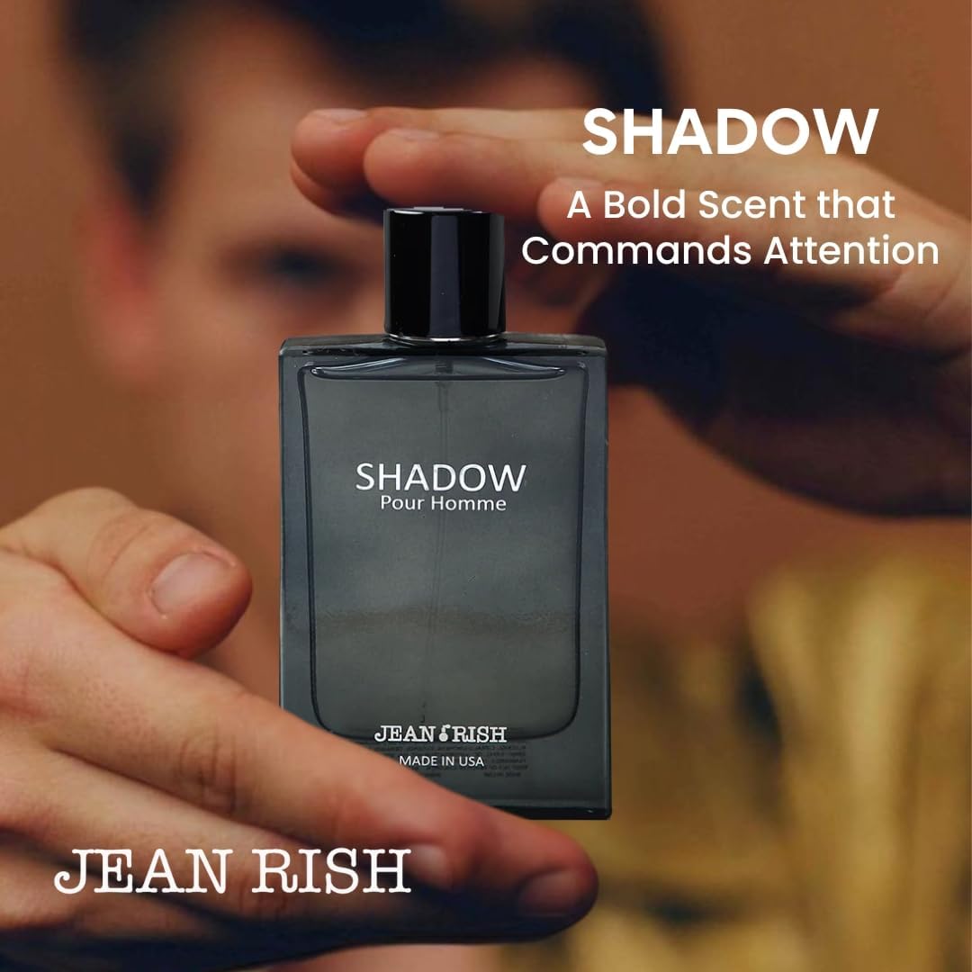 Jean Rish Shadow Pour Homme EDT – Lemon, Cedar & Musk, 3.4 oz / 100 ml