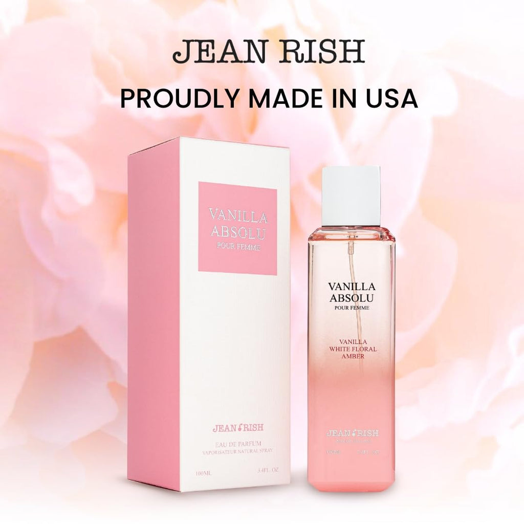 Jean Rish Vanilla Absolu EDP for Women | 3.4 oz / 100 ml | Vanilla, White Floral, Amber