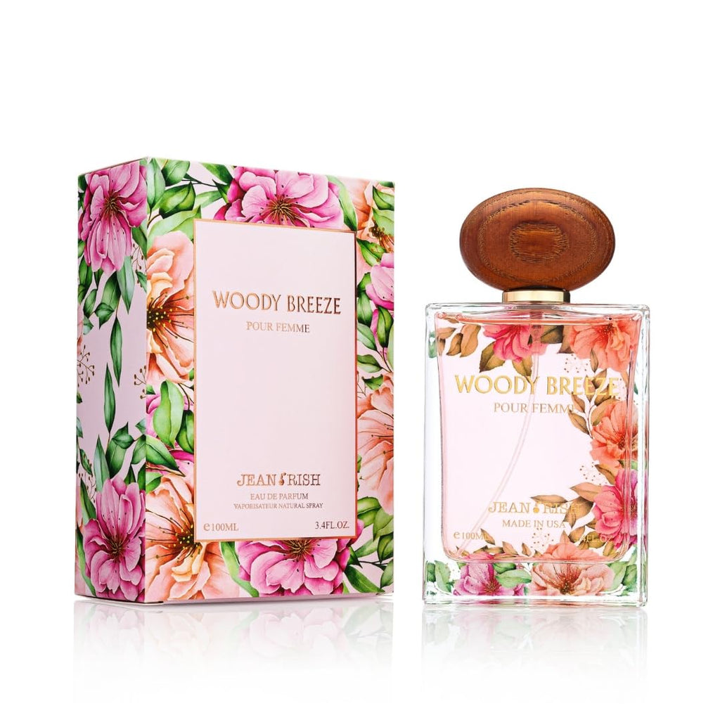 Jean Rish Woody Breeze Eau de Parfum for Women – Pear, Jasmine & Vanilla | 3.4 Fl Oz / 100 ml | Made in USA