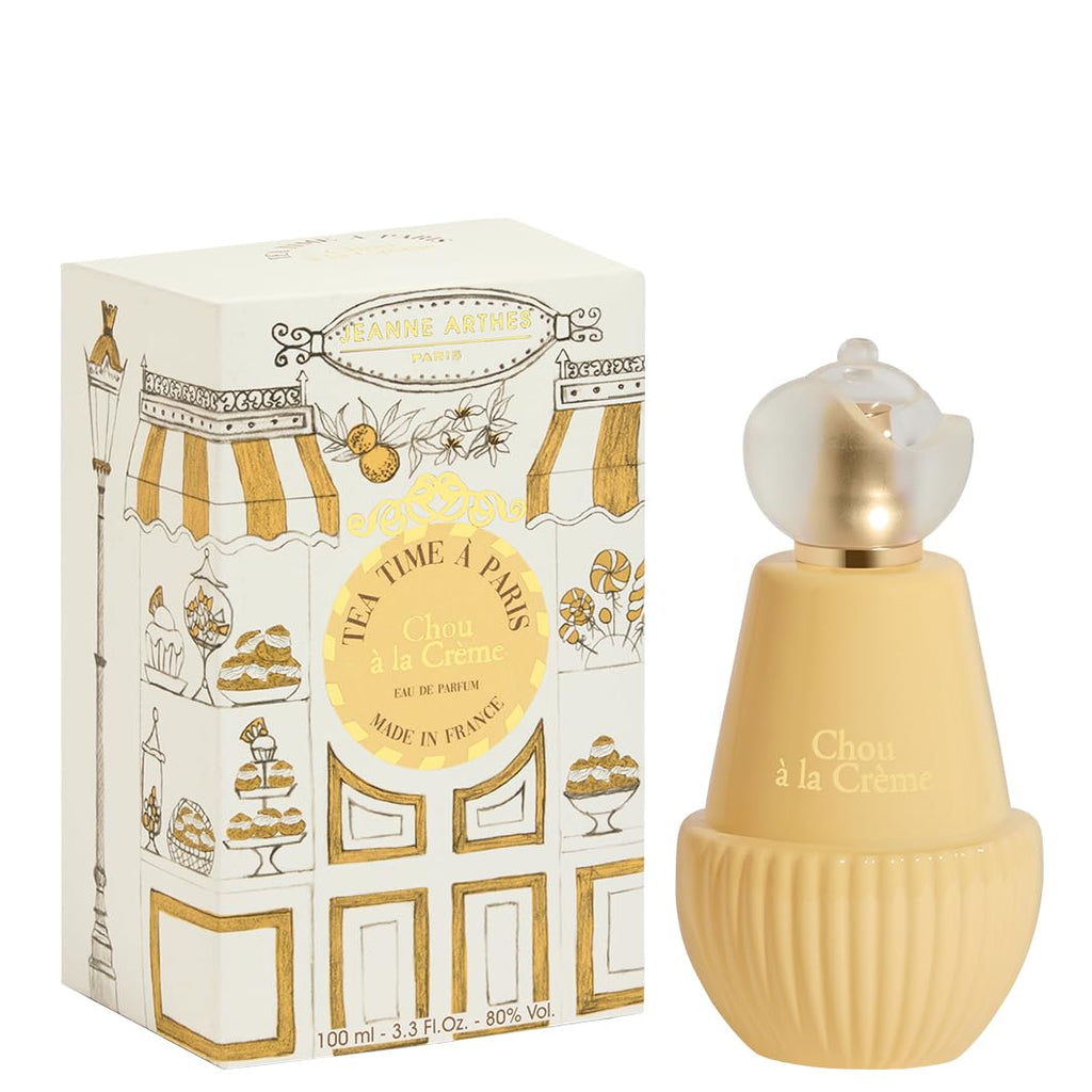 Jeanne Arthes Tea Time Pris – Chou à la Crème Vanilla Perfume for Women, Made in Grasse, 100 ml