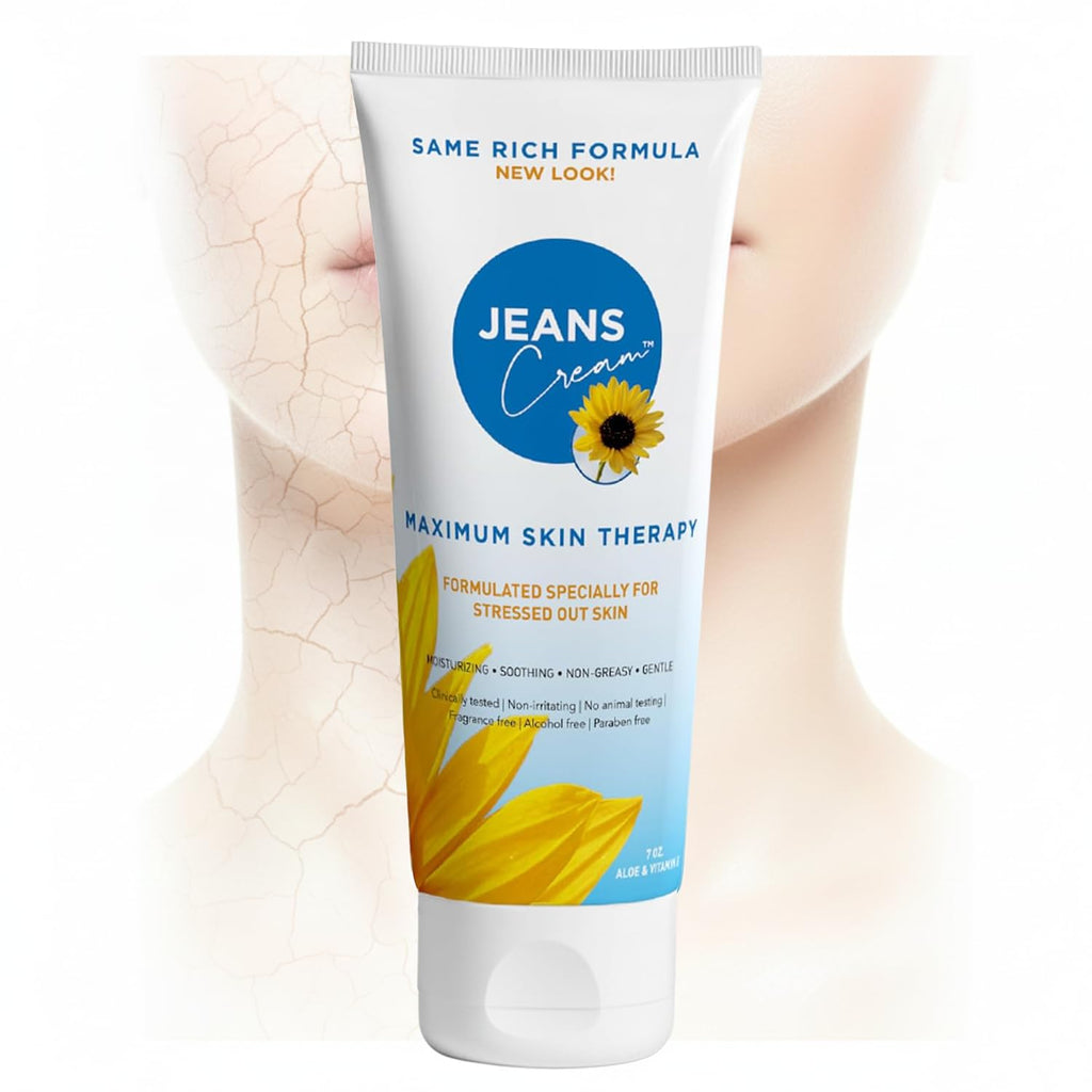 Jeans Cream Radiation Burn Cream – Maximum Skin Therapy with Vitamin E & Aloe Vera | Non-Greasy 7 oz