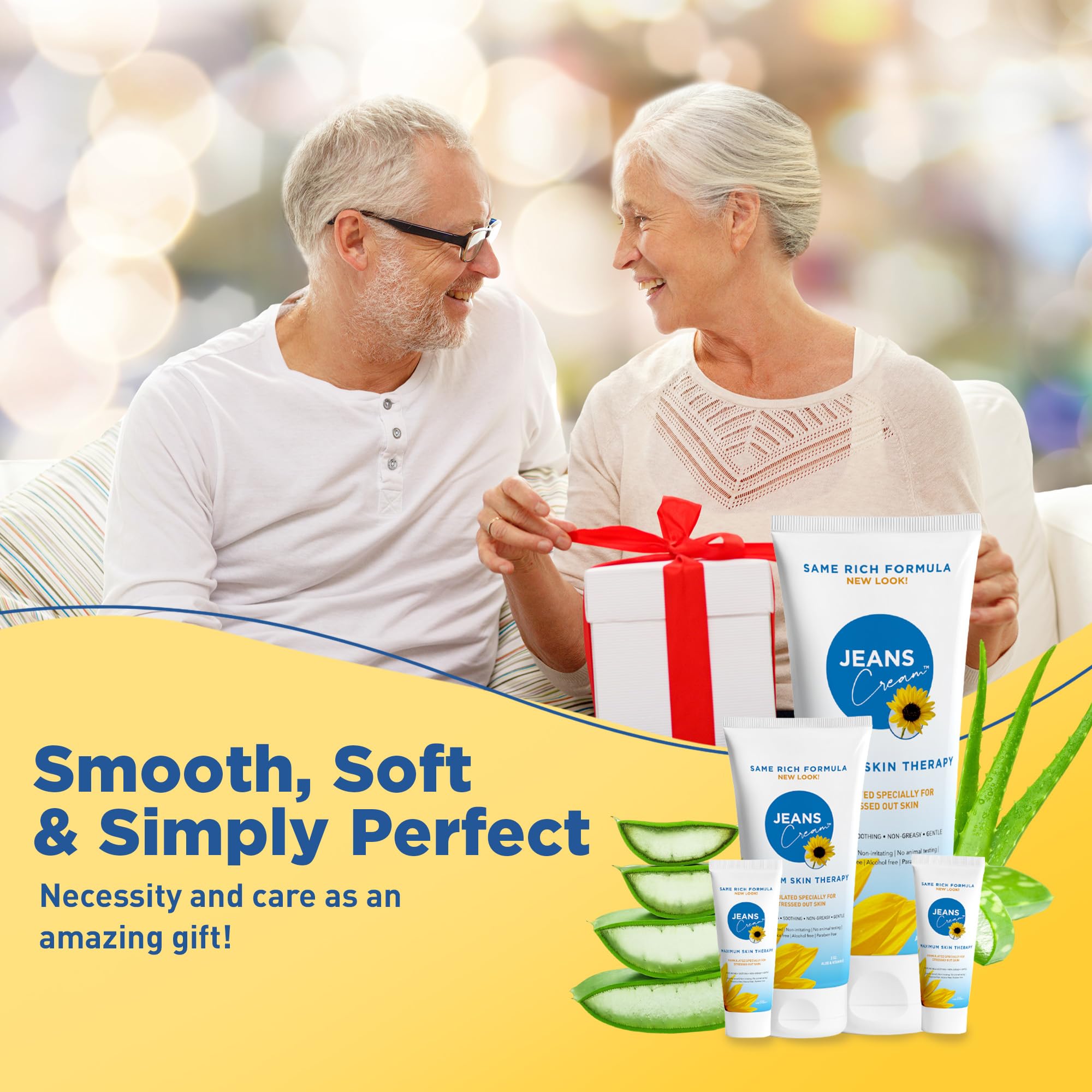 Jeans Cream Radiation Burn Cream — Maximum Skin Therapy with Vitamin E & Aloe (Gift Set)