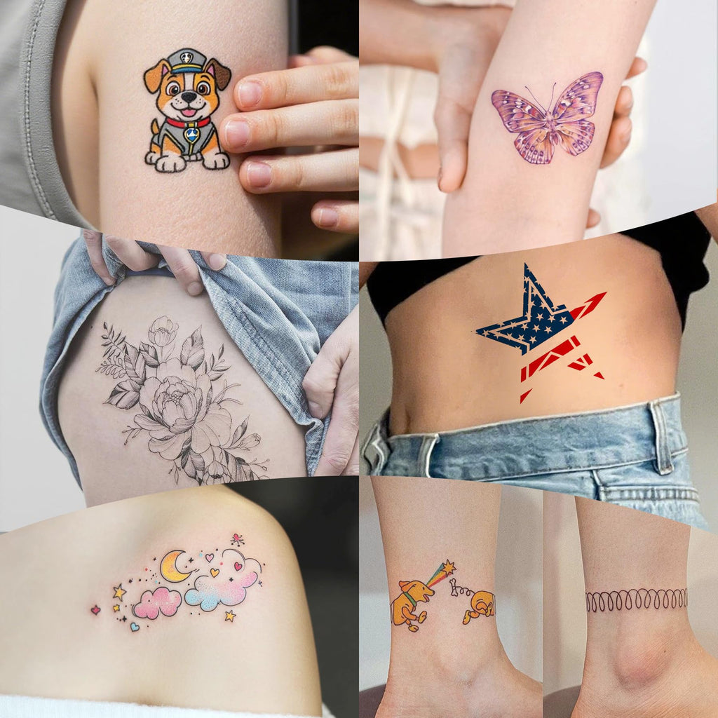 Jecqbor Printable Temporary Tattoo Paper for INKJET Printers — 30 Sets 8.5x11 Clear Transfer Paper