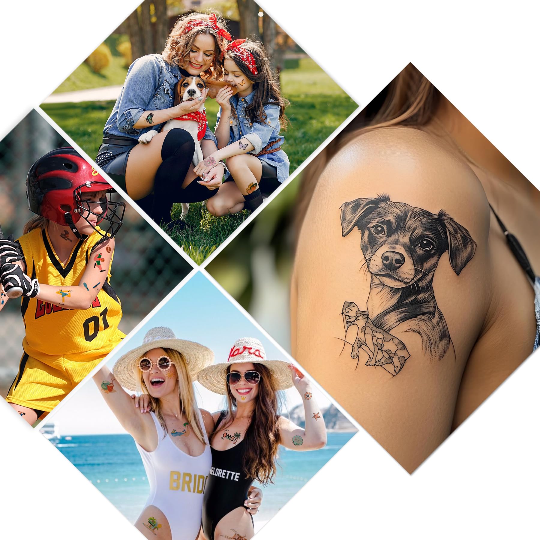 Jecqbor Printable Temporary Tattoo Paper for Inkjet Printer – 12-Pack 8.5x11