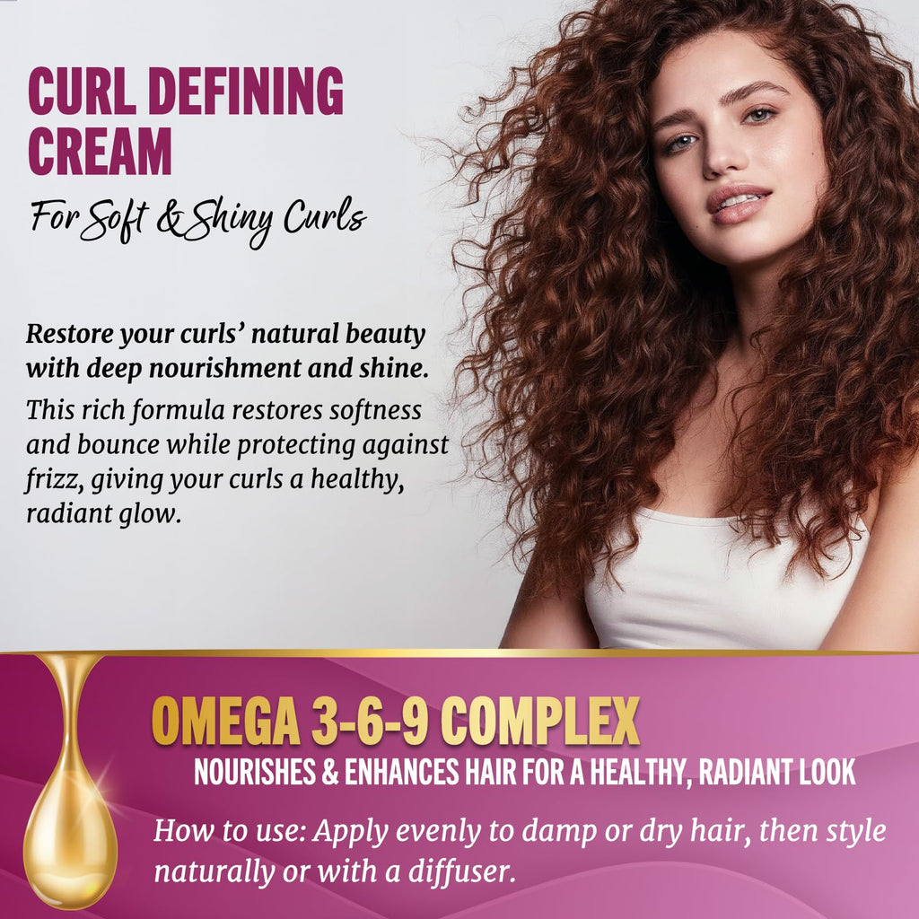 Jenoris Professional Curls Cream – Pistachio Oil Hydration for Defined, Frizz-Free Curls (16.9 fl oz)