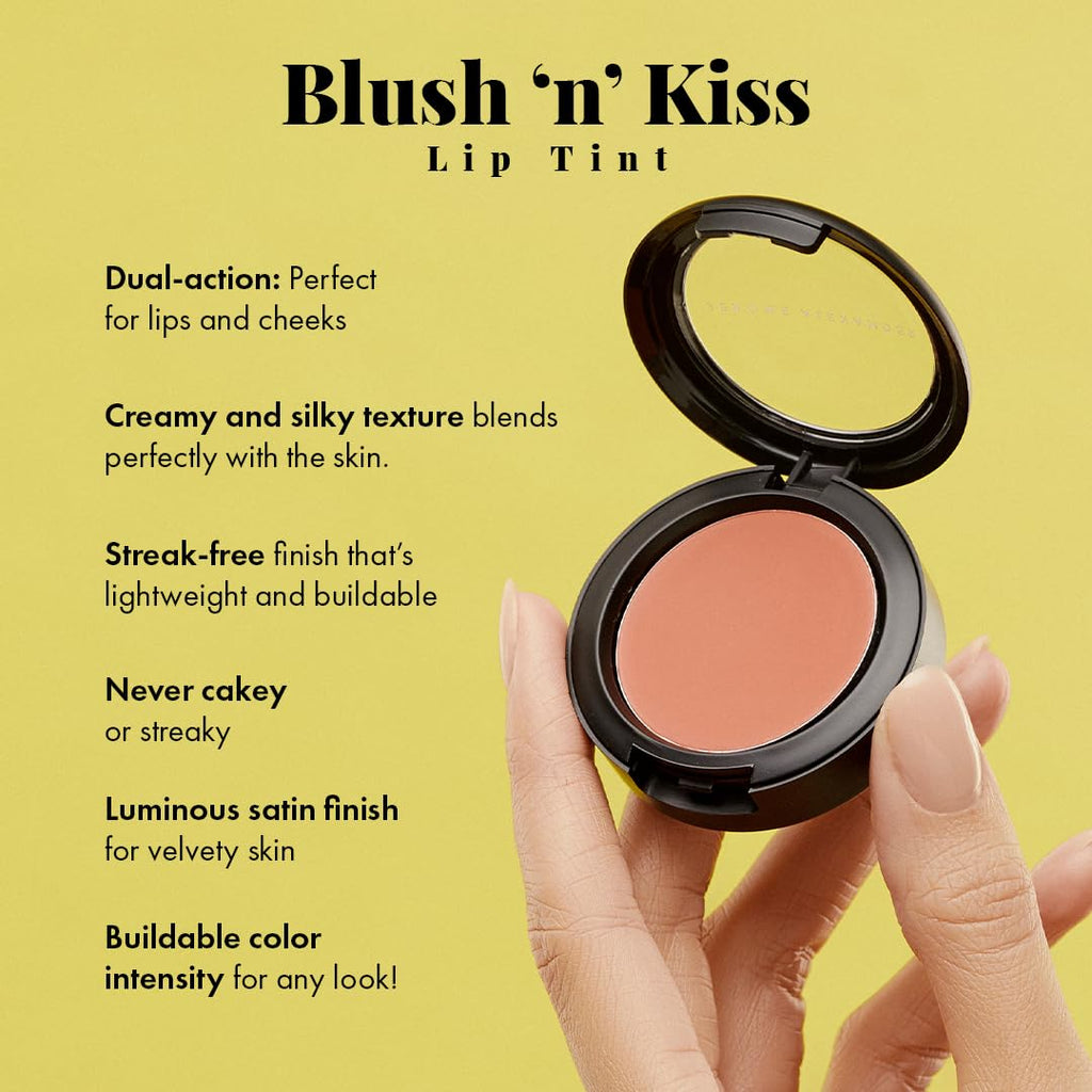 Jerome Alexander Blush 'n' Kiss Cream for Cheeks & Lips – Jam Shade | Creamy, Buildable Color