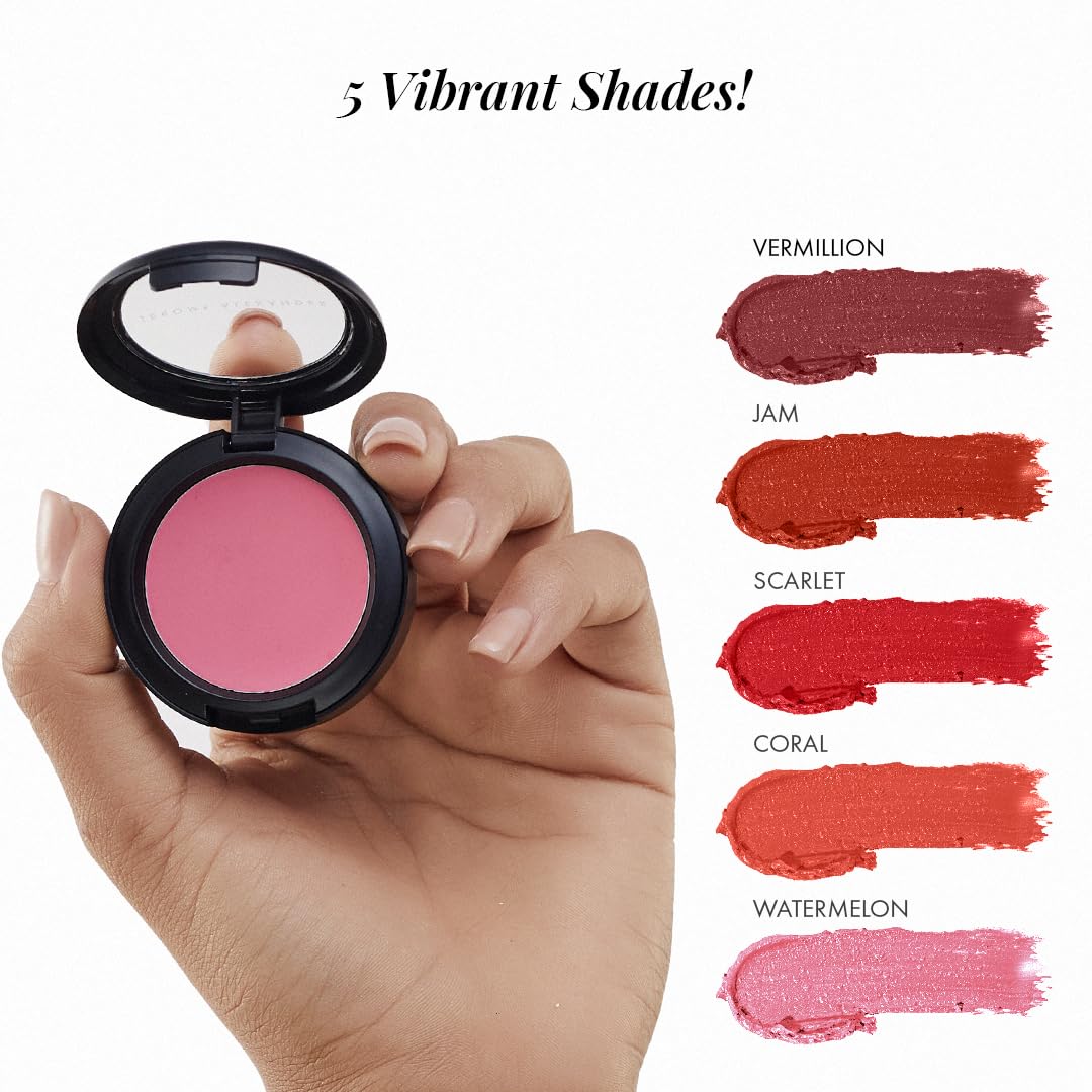 Jerome Alexander Blush 'n' Kiss Cream for Cheeks & Lips – Jam Shade | Creamy, Buildable Color
