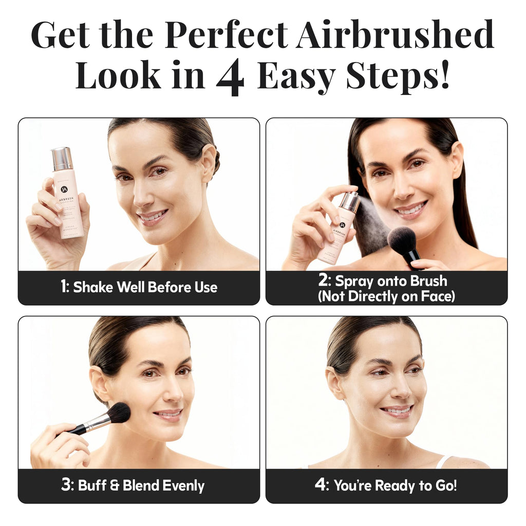 Jerome Alexander MagicMinerals AirBrush Foundation – 2-Piece Set (Medium Dark)