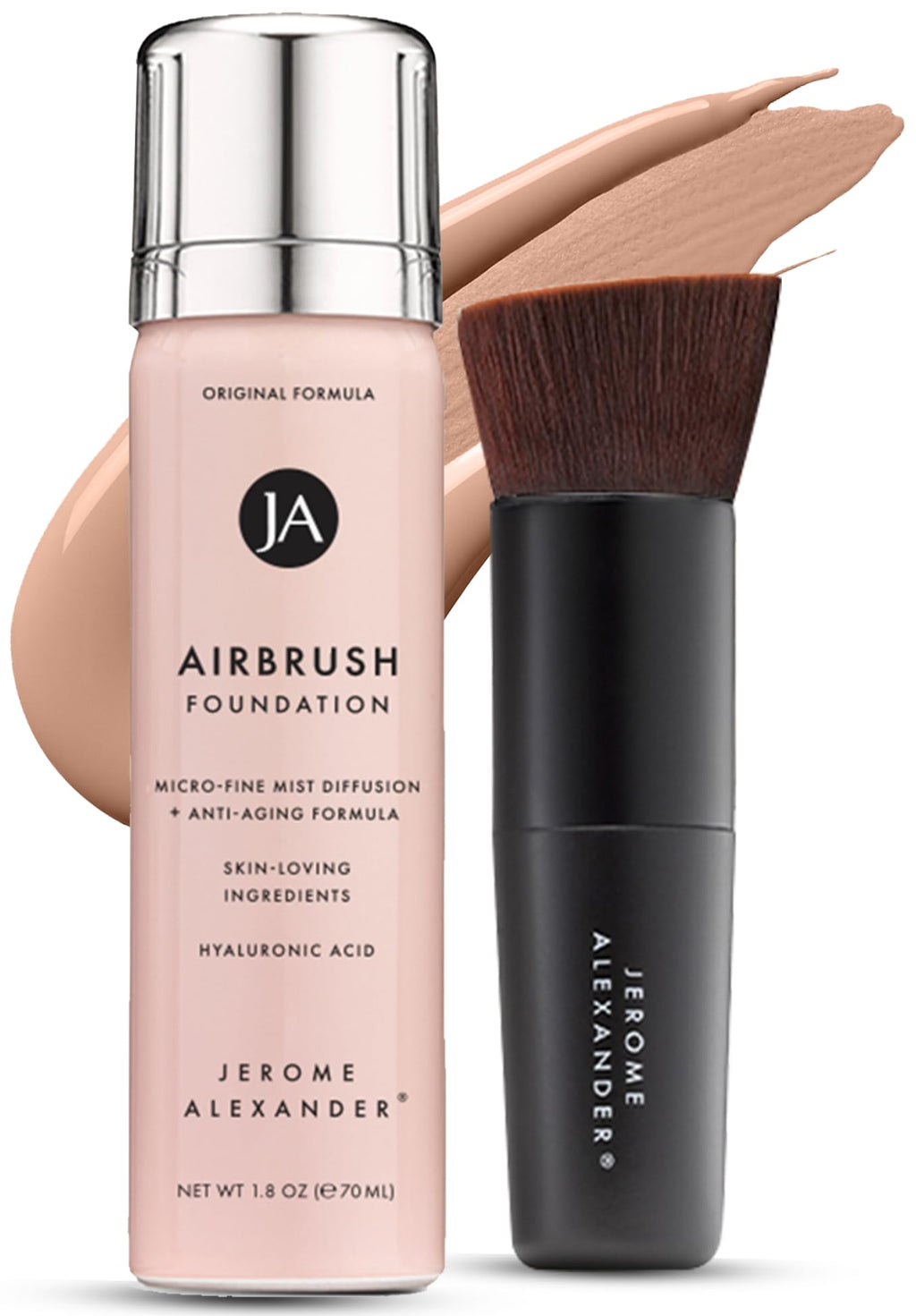 Jerome Alexander MagicMinerals AirBrush Foundation – 2-Piece Set (Warm Beige)