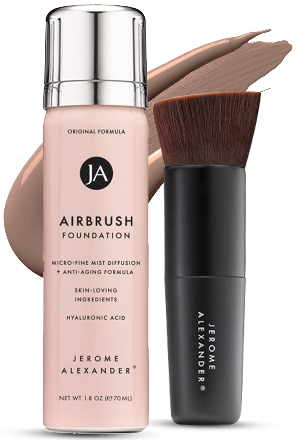 Jerome Alexander MagicMinerals AirBrush Foundation – 2-Piece Set (Medium Dark)