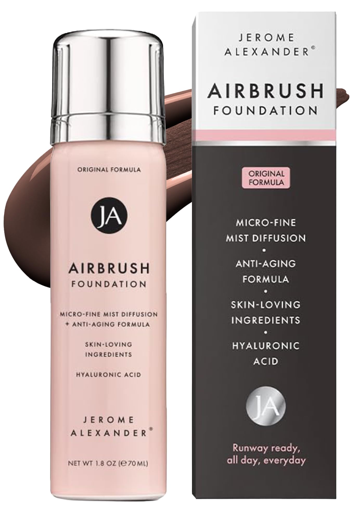 Jerome Alexander MagicMinerals AirBrush Foundation in Dark Espresso | Ultra-Light, Buildable Full Coverage