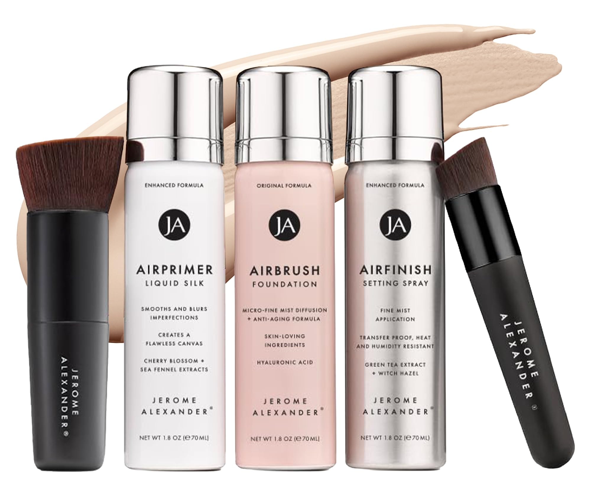 MagicMinerals AirBrush Foundation Set by Jerome Alexander – 5pc Spray Makeup Kit