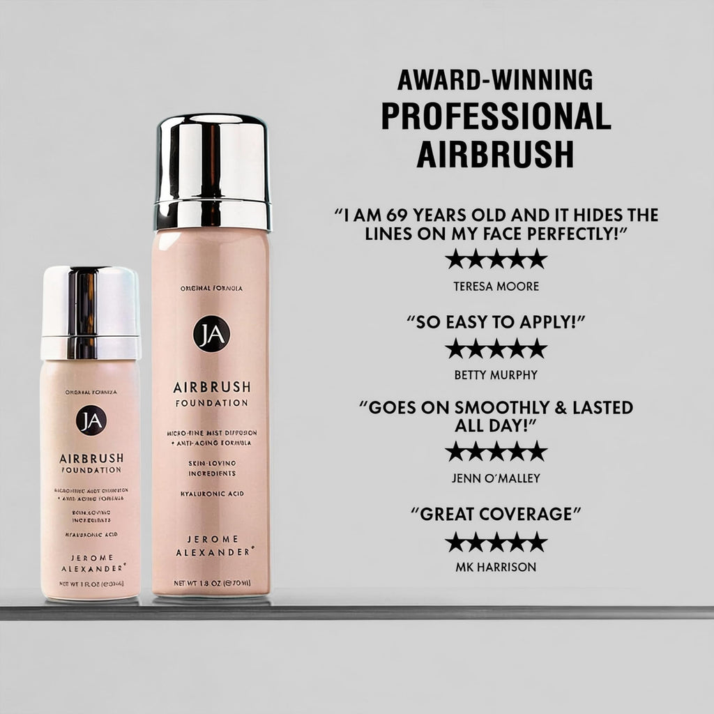 Jerome Alexander MagicMinerals AirBrush Foundation in Dark Espresso | Ultra-Light, Buildable Full Coverage