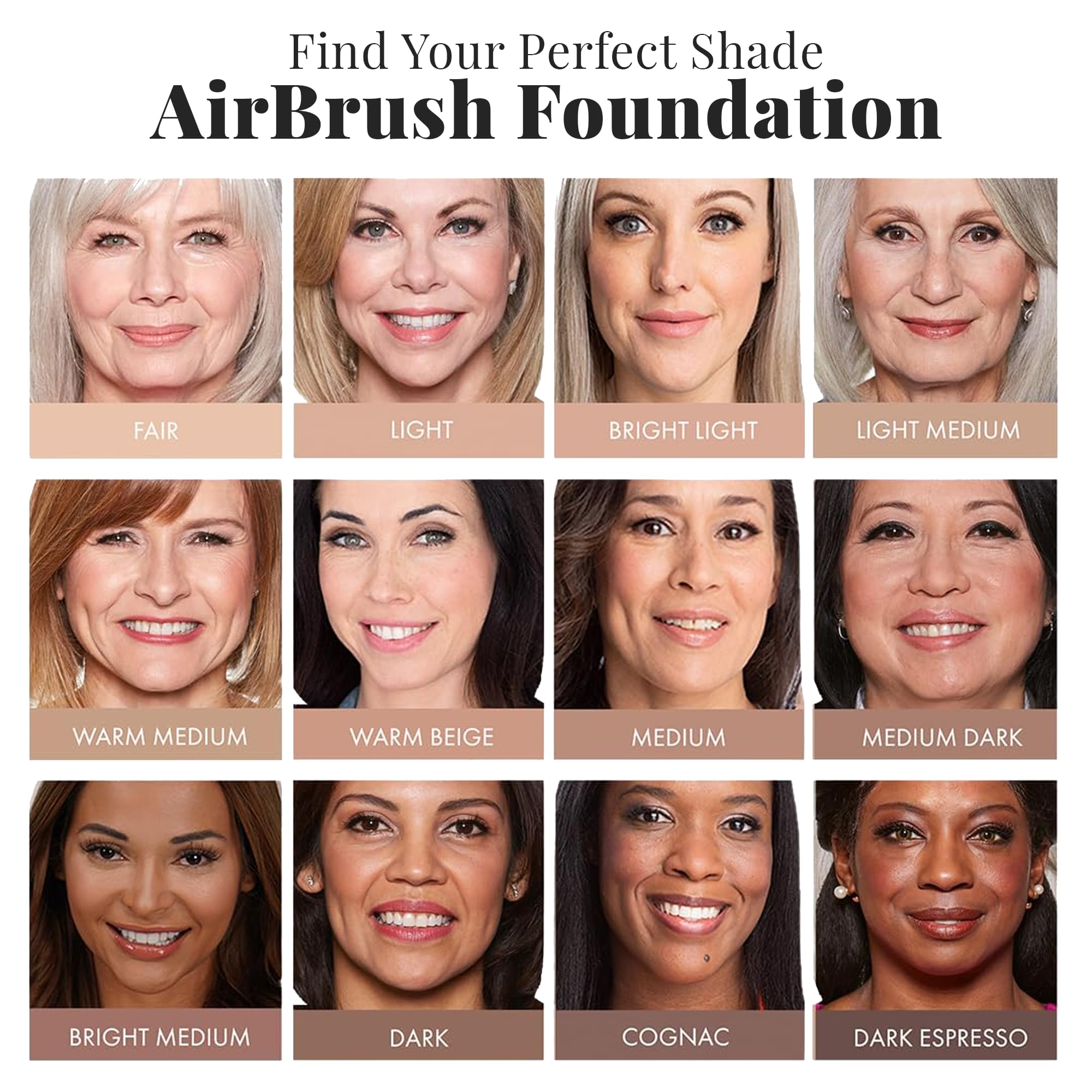 MagicMinerals AirBrush Foundation Set by Jerome Alexander – 5pc Spray Makeup Kit