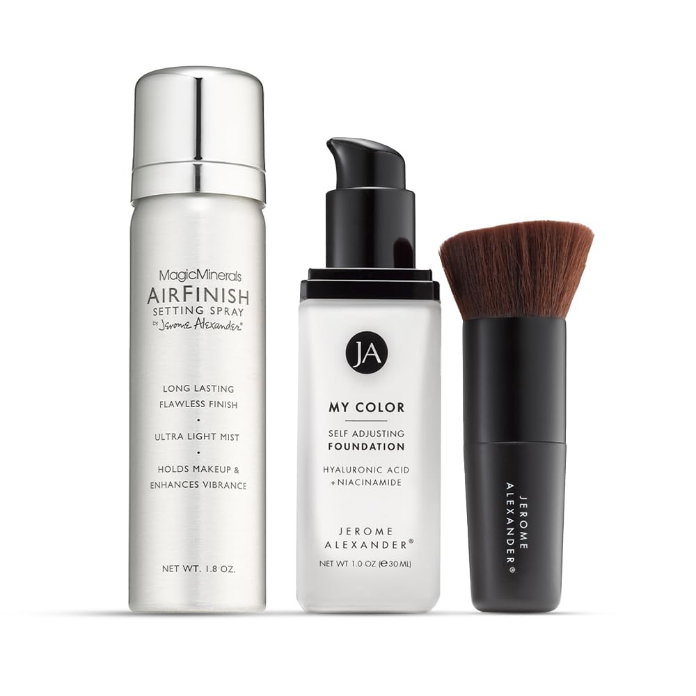 Jerome Alexander My Color 3PC Self-Adjusting Foundation Kit – Medium