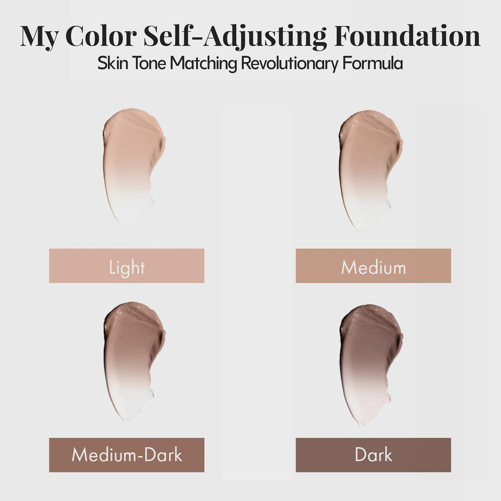 Jerome Alexander My Color Self-Adjusting Foundation — Hydrating, Lightweight, Skincare-Infused (Light, 1 oz)