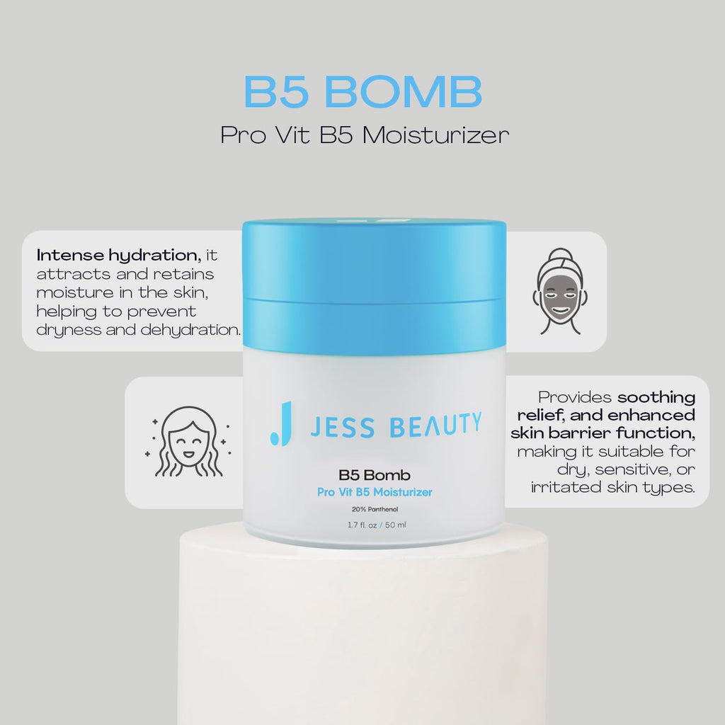 JESS BEAUTY B5 Bomb Pro Vitamin B5 Face Moisturizer | Deep Hydration 50 ml