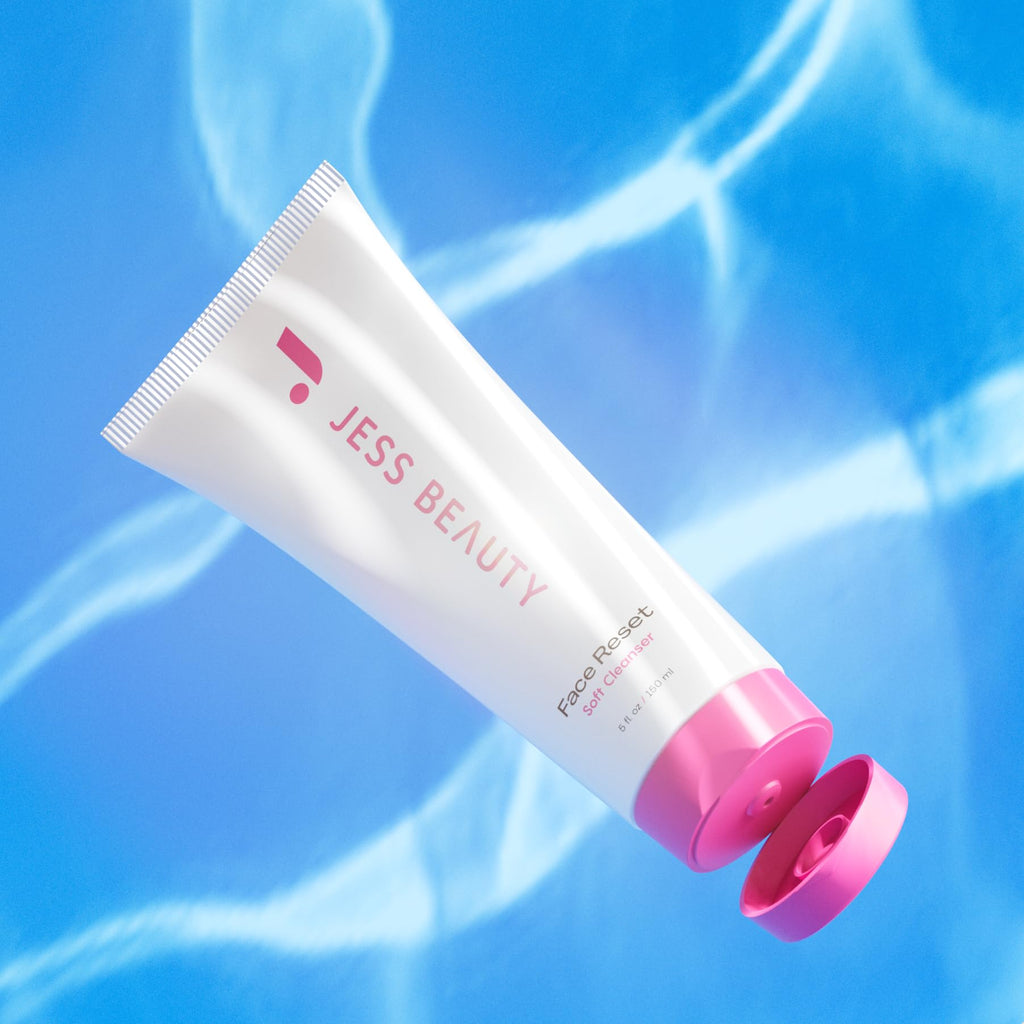JESS BEAUTY Face Reset Cleanser – Hydrating Gel with Squalane & Hyaluronic Acid, 5 fl oz