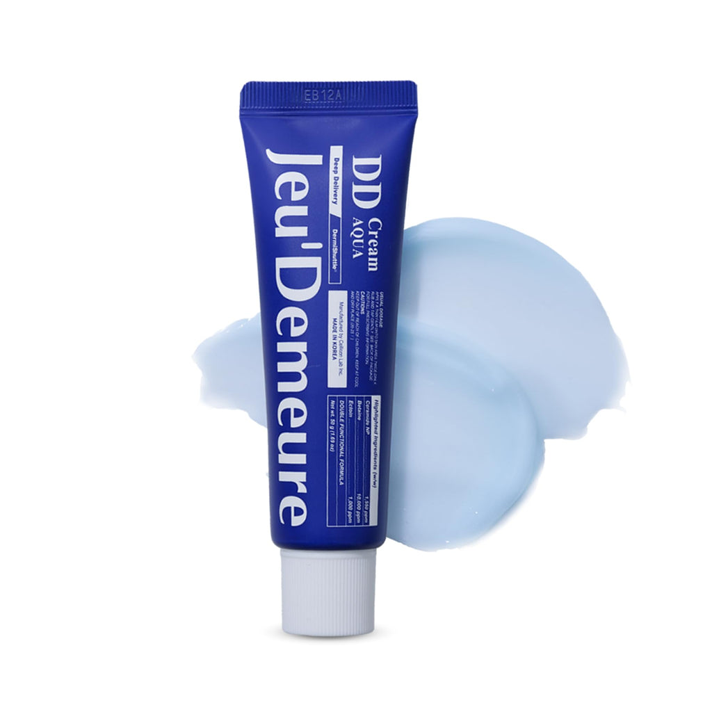 JEU'DEMEURE DermiShuttle DD Cream Aqua – Deep Hydration, Barrier Repair & Brightening for Face, Neck & Hands