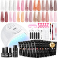 JEWHITENY 14-Color Poly Gel Nail Kit with UV Lamp – All-In-One Starter Kit