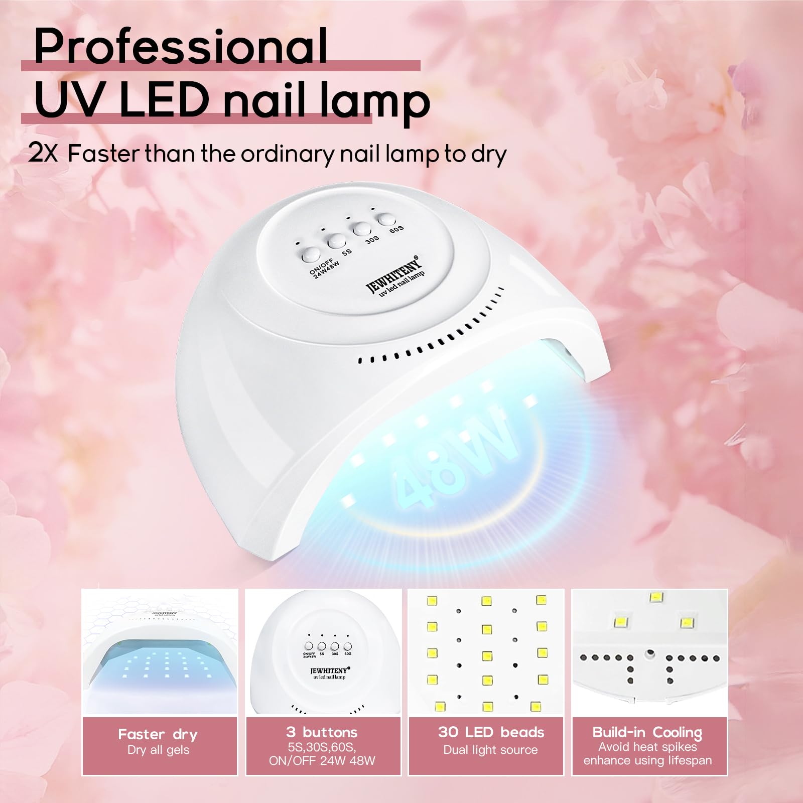 JEWHITENY 14-Color Poly Gel Nail Kit with UV Lamp – All-In-One Starter Kit