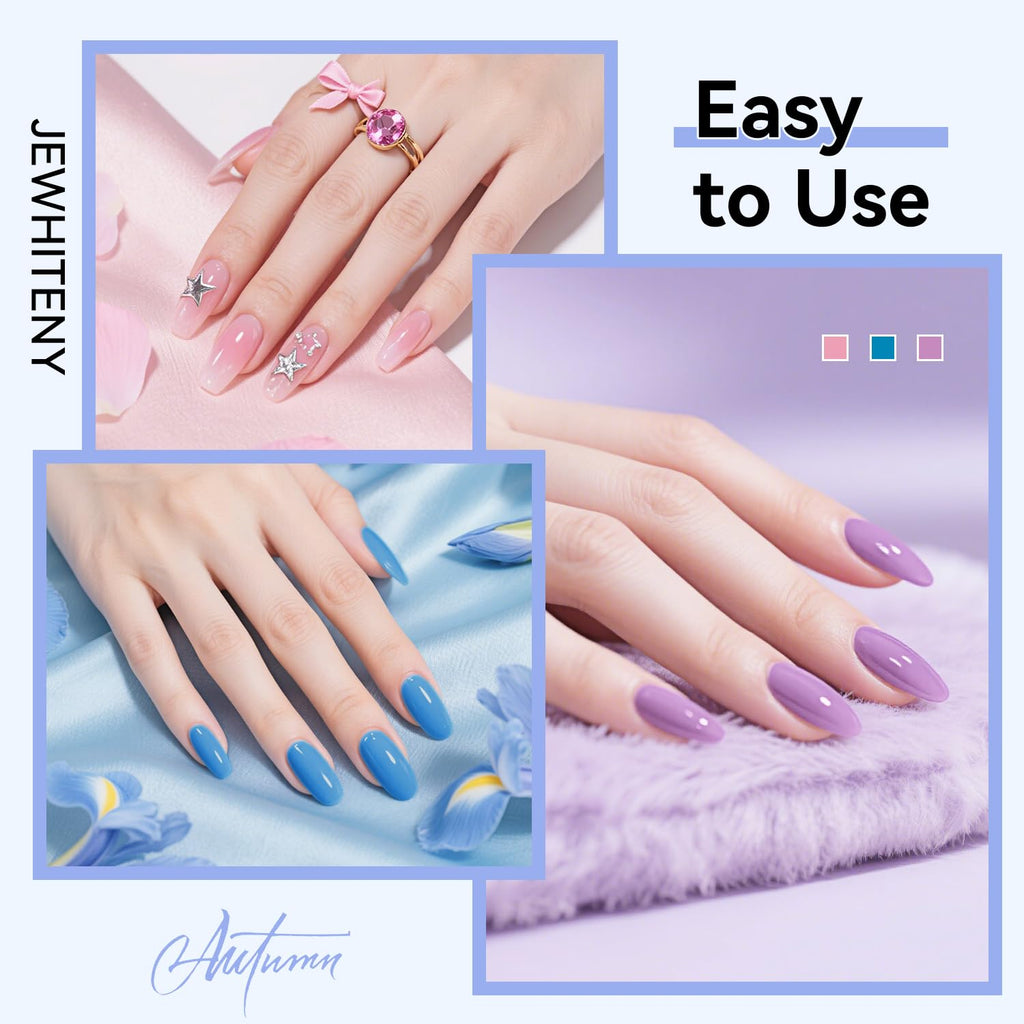 JEWHITENY 28 Colors Poly Nail Gel Set - 15ml Nude Pink Brown Black Grey Blue Yellow Tones for DIY Nail Art & Home Salon