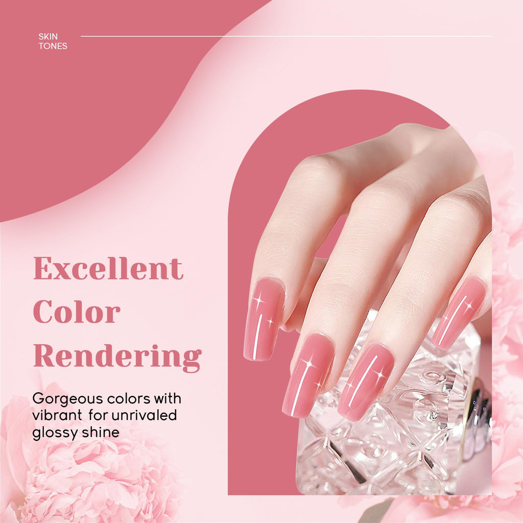 JEWHITENY 14-Piece Poly Nail Gel Kit with LED Lamp – All-in-One Starter Set