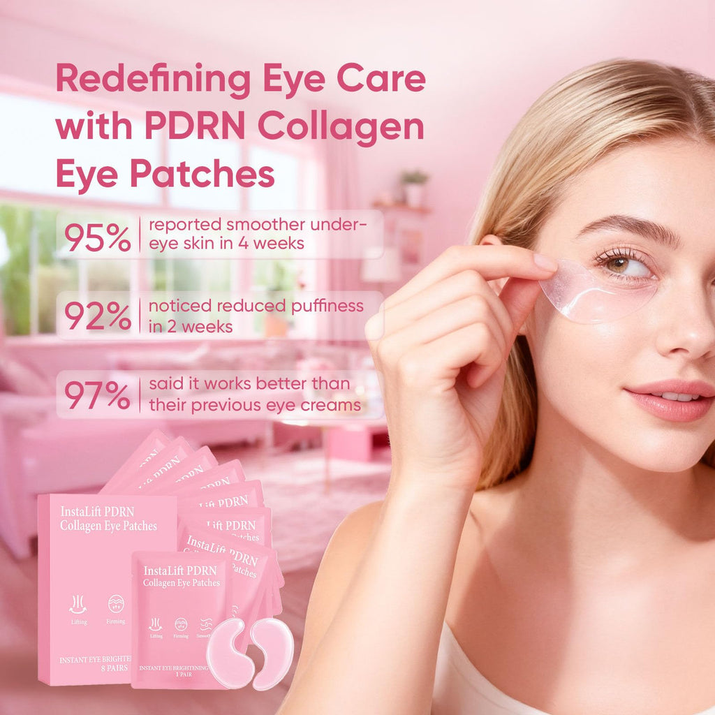 Jfsyb Instalift PDRN Collagen Eye Patches – Hydrating Hydrogel Under Eye Masks for Dark Circles