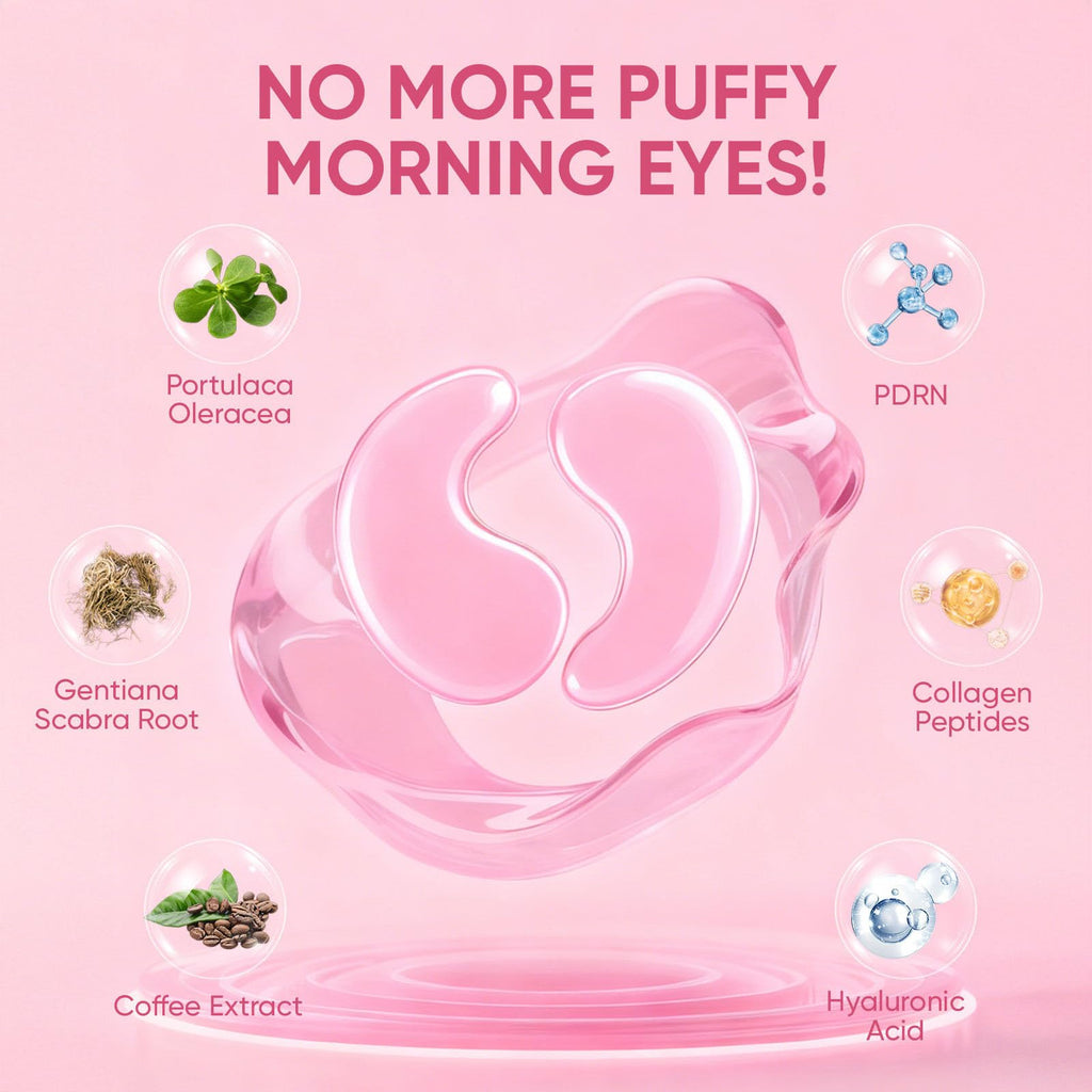 Jfsyb Instalift PDRN Collagen Eye Patches – Hydrating Hydrogel Under Eye Masks for Dark Circles