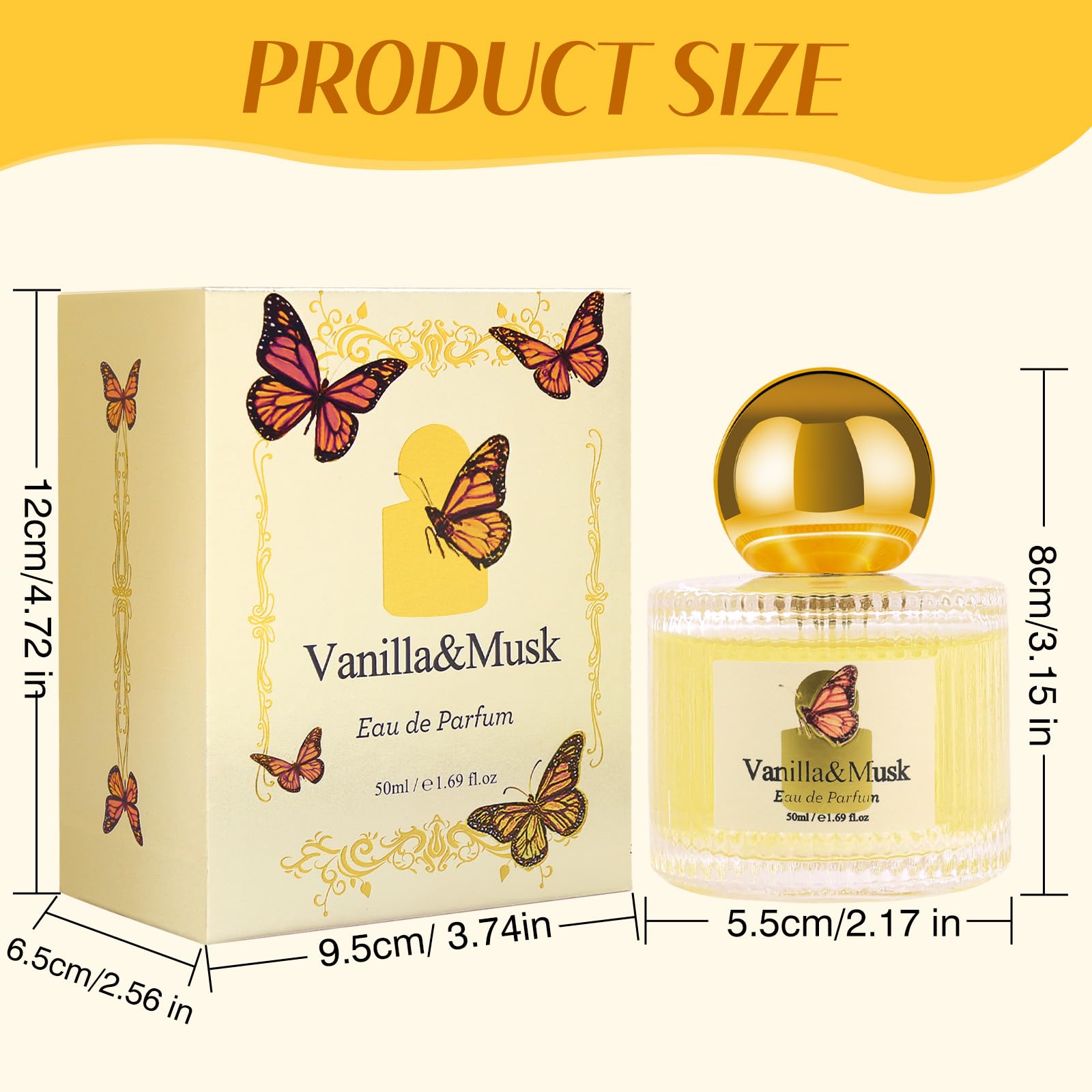 Jgppe Vanilla Musk Perfume for Women – 1.7 fl oz Eau de Parfum, Long-Lasting Sweet Vanilla Scent