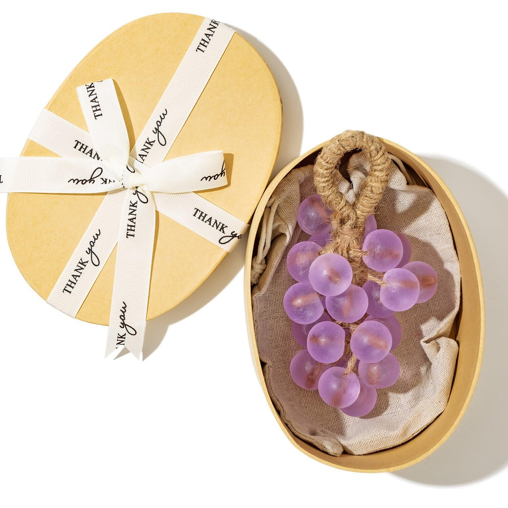 JHZHONG Grape Soap on a Rope - Handmade Grape Cluster Soap Bar with Gift Box