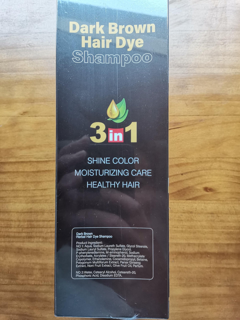 JIESSIA 3 IN 1 Hair Color Shampoo Dye — Semi-Permanent Grey Coverage, Herbal Blend, 16.9 fl oz