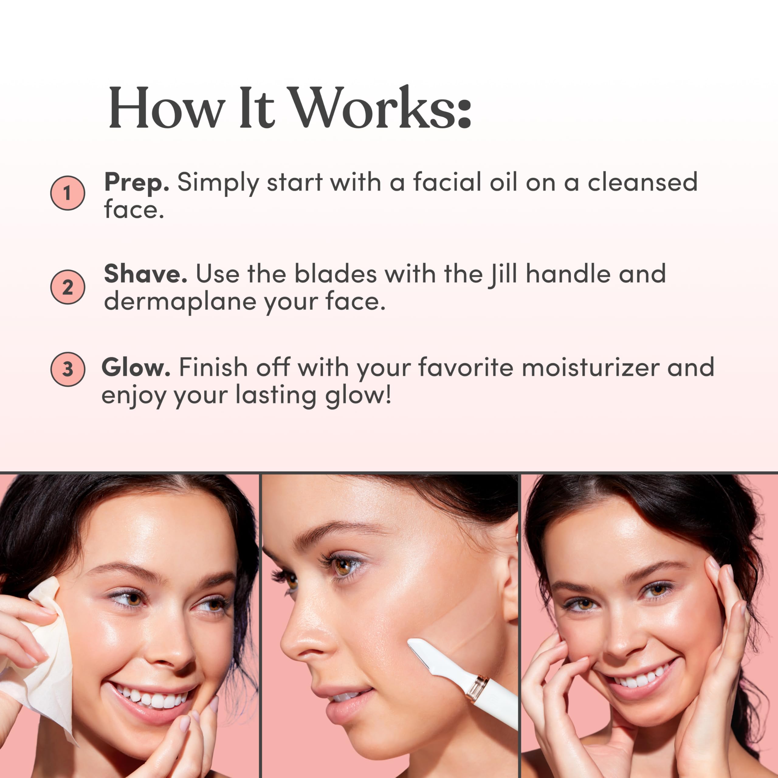 Jill Dermaplane Razor Refills for Women – 8 Blades for V1 Dermaplaner